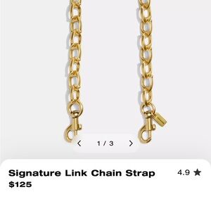 Coach Gold Signature Link Chain Strap